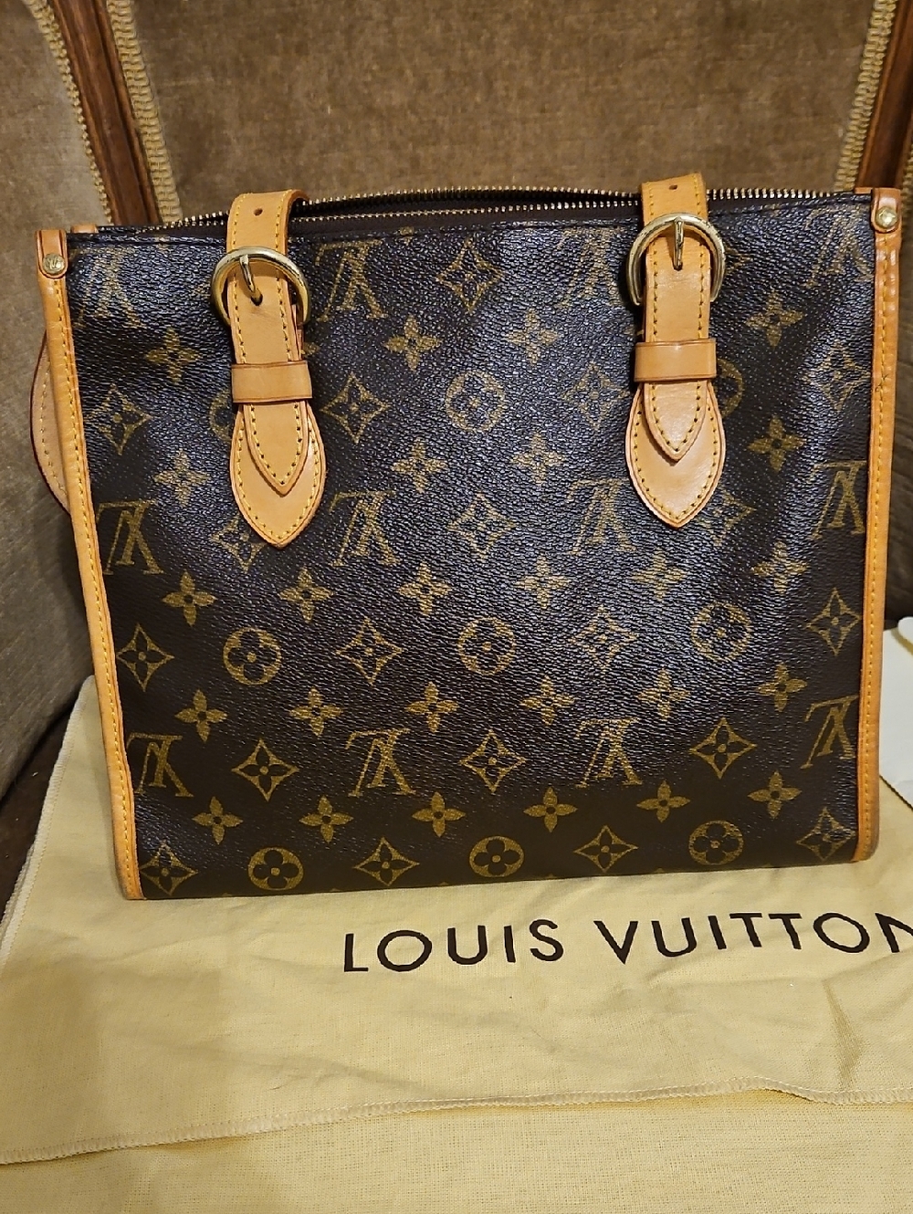 Louis Vuitton Monogram Canvas Brown Tan Shoulder Bag